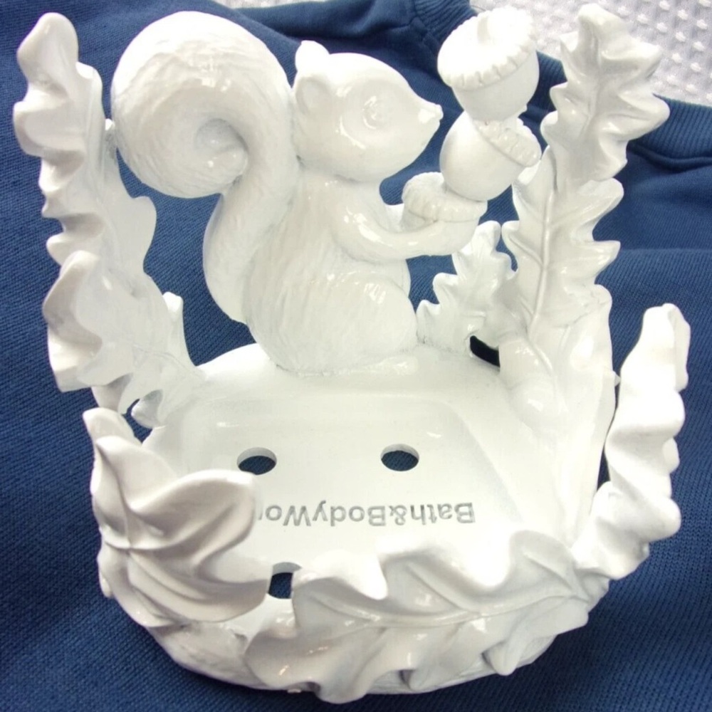 White Natural White Squirrel Resin Foam Soap Holder by Bath & Body Works